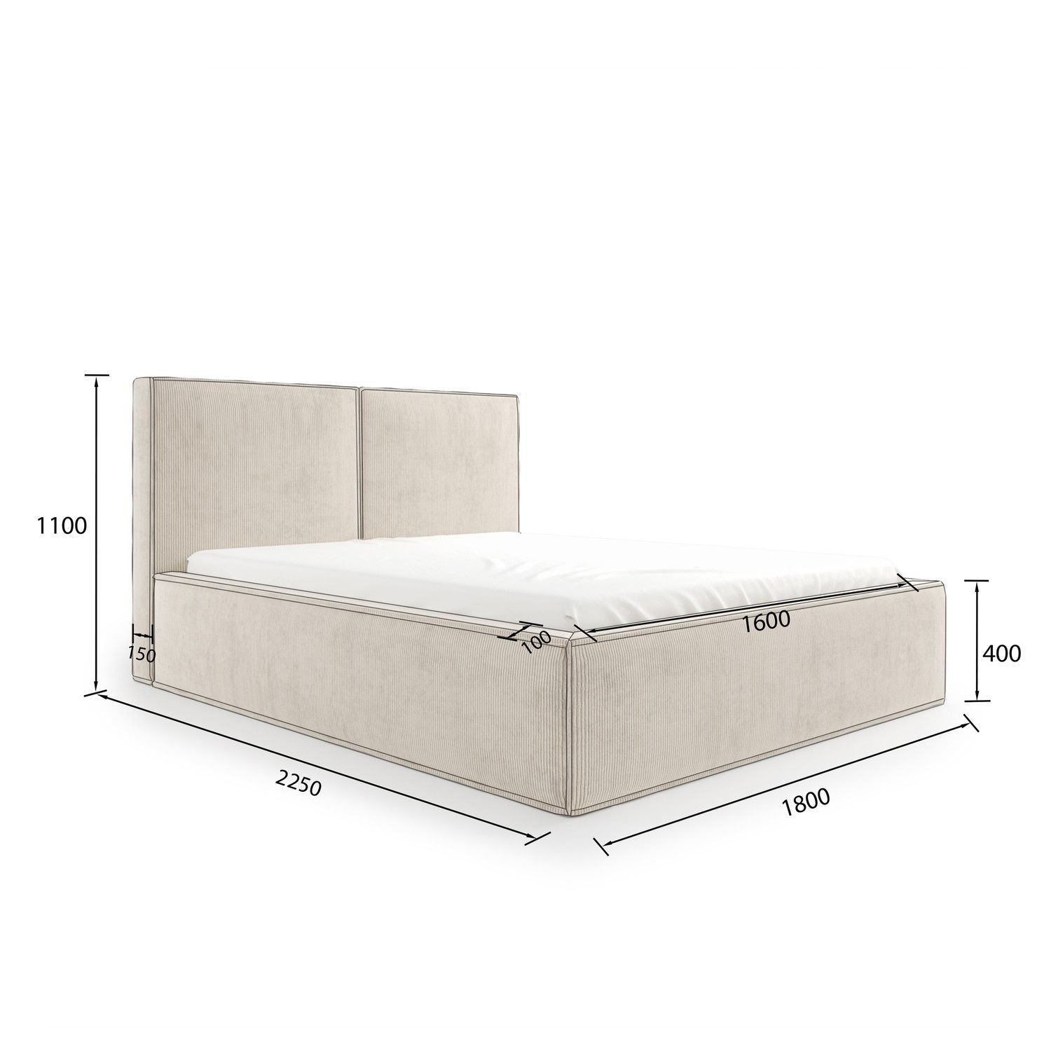 Postel Soft 200x200 cm verze bez zvedac&iacute;ho mechanismu k.l. 1 01-207 foto